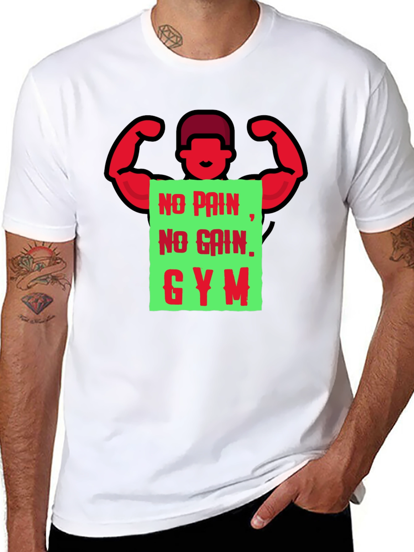 Gym Motivation T-Shirt - No Pain No Gain