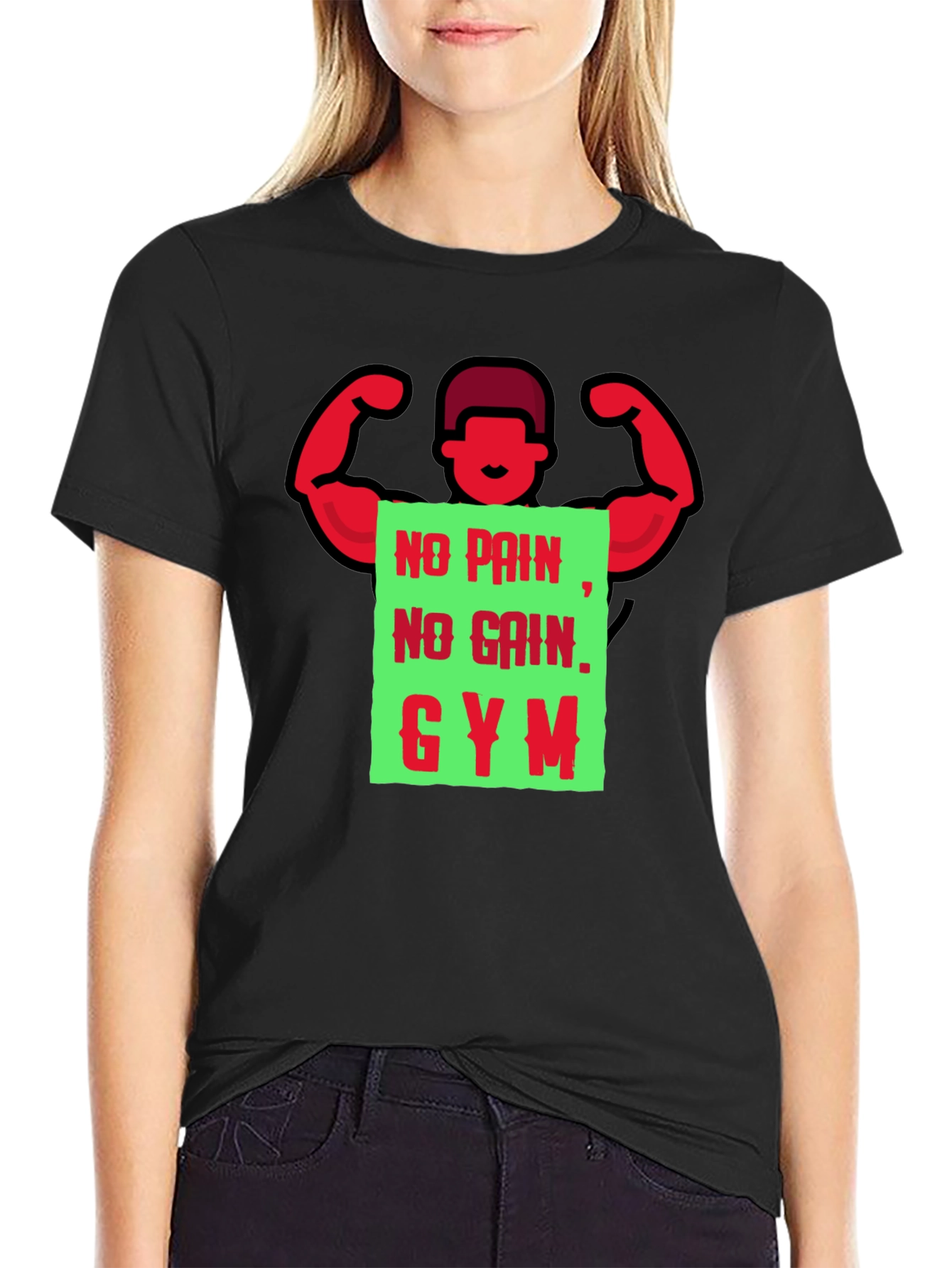 Gym Motivation T-Shirt - No Pain No Gain