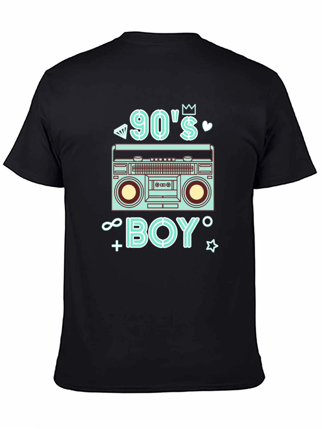 90s Boy Black Graphic Tee