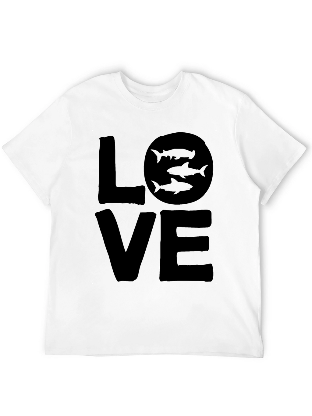 Love Sharks Black T-Shirt