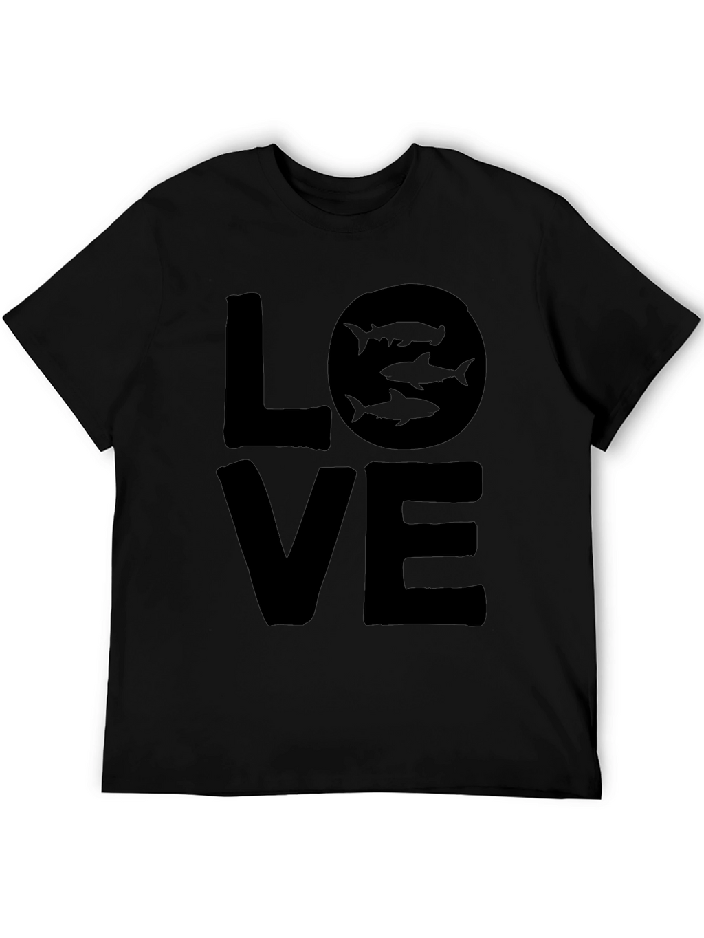 Love Sharks Black T-Shirt