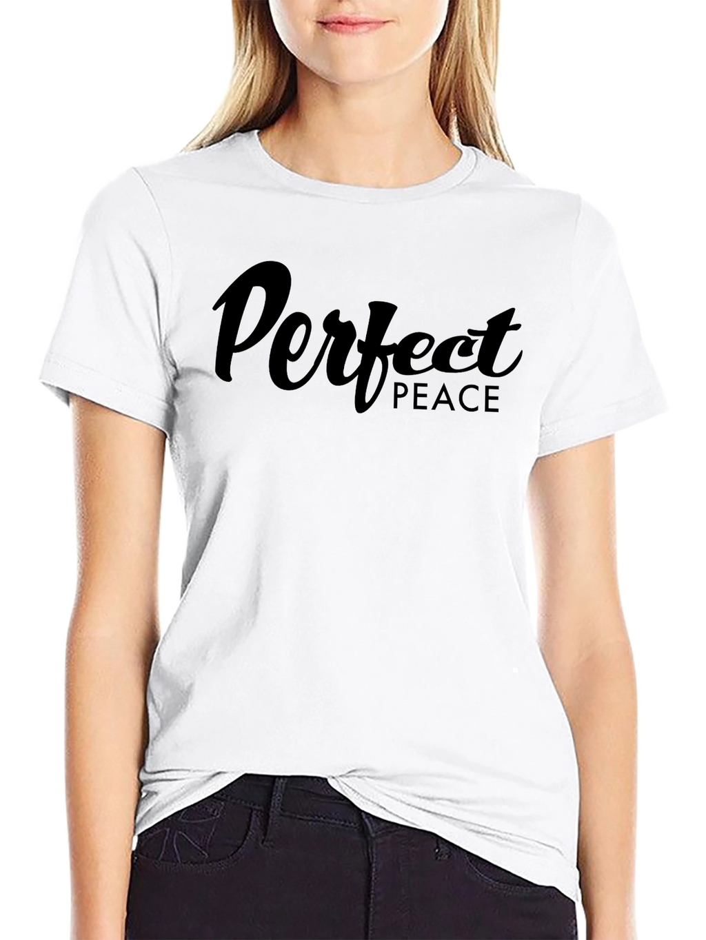 Perfect Peace Black Graphic Tee - Stylish Comfort