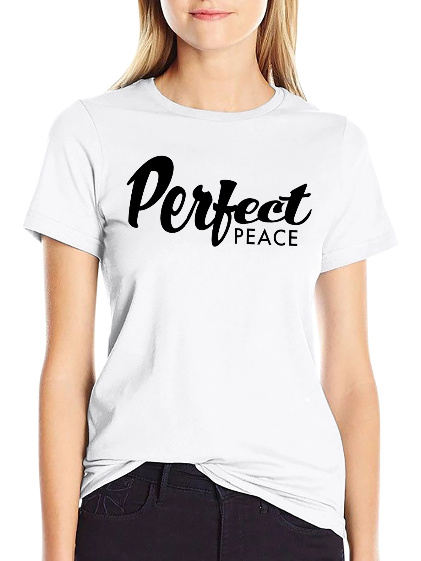 Perfect Peace Black Graphic Tee - Stylish Comfort