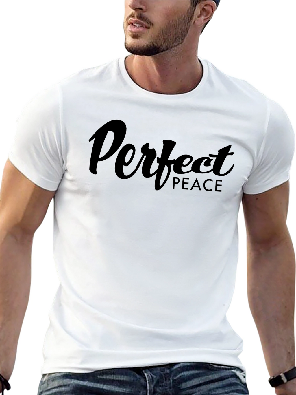 Perfect Peace Black Graphic Tee - Stylish Comfort