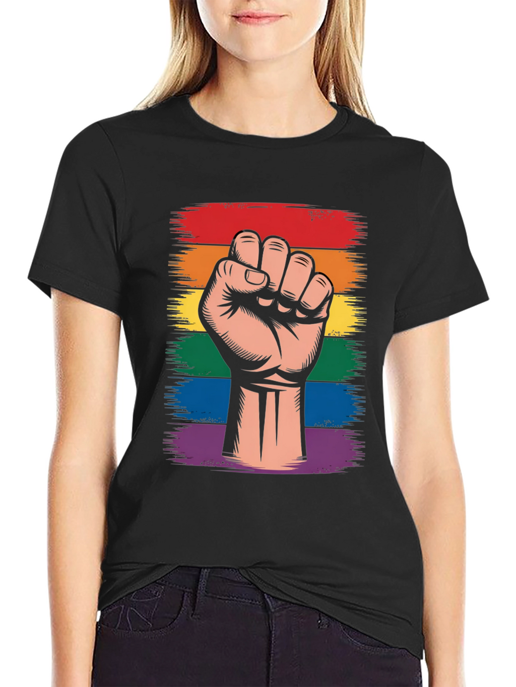 Pride Fist Graphic T-Shirt - LGBTQ+ Support