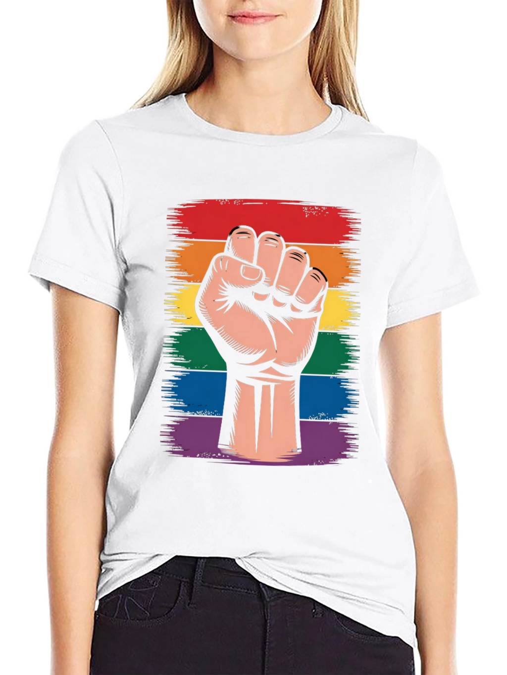 Pride Fist Graphic T-Shirt - LGBTQ+ Support