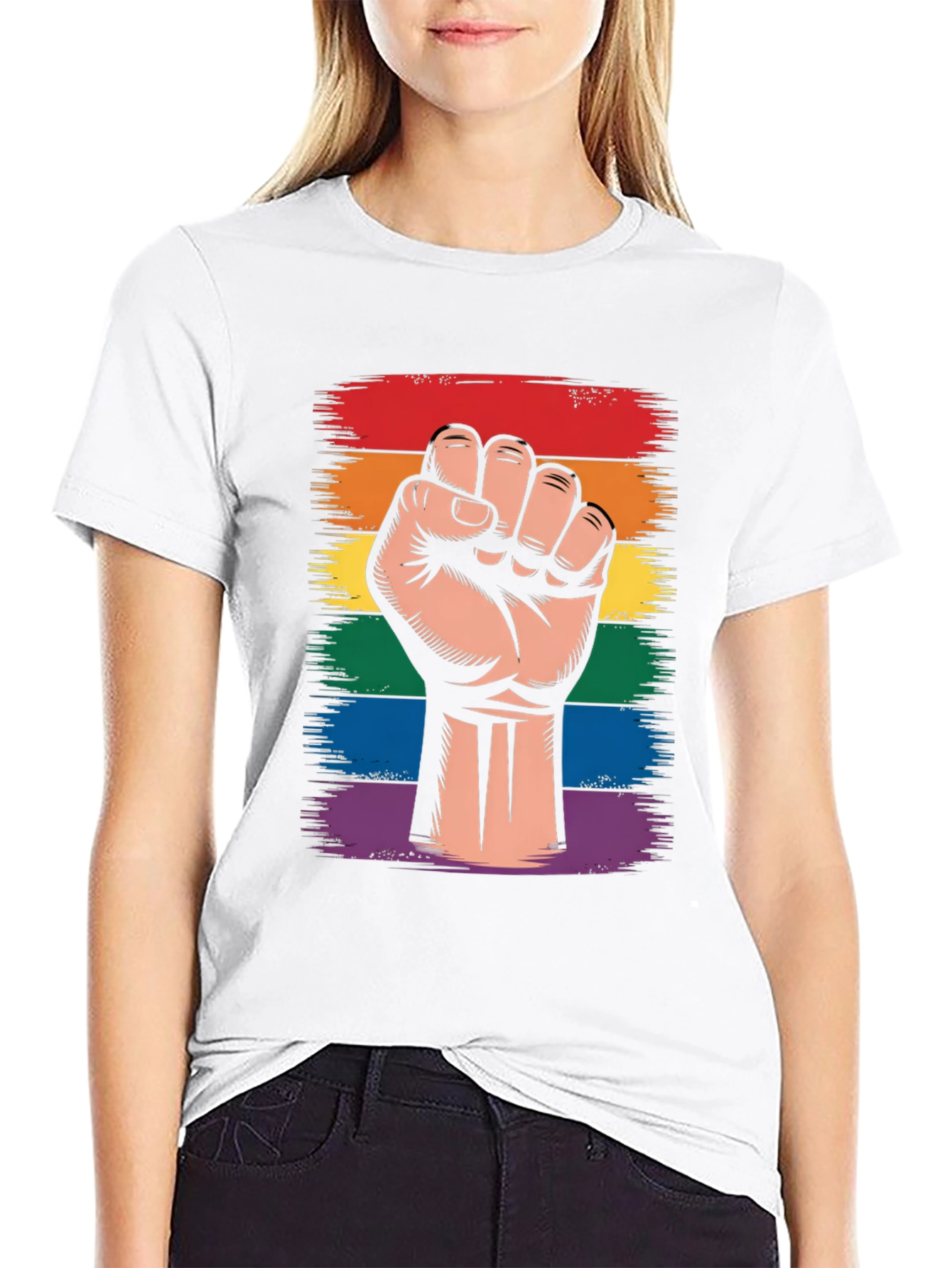 Pride Fist Graphic T-Shirt - LGBTQ+ Support