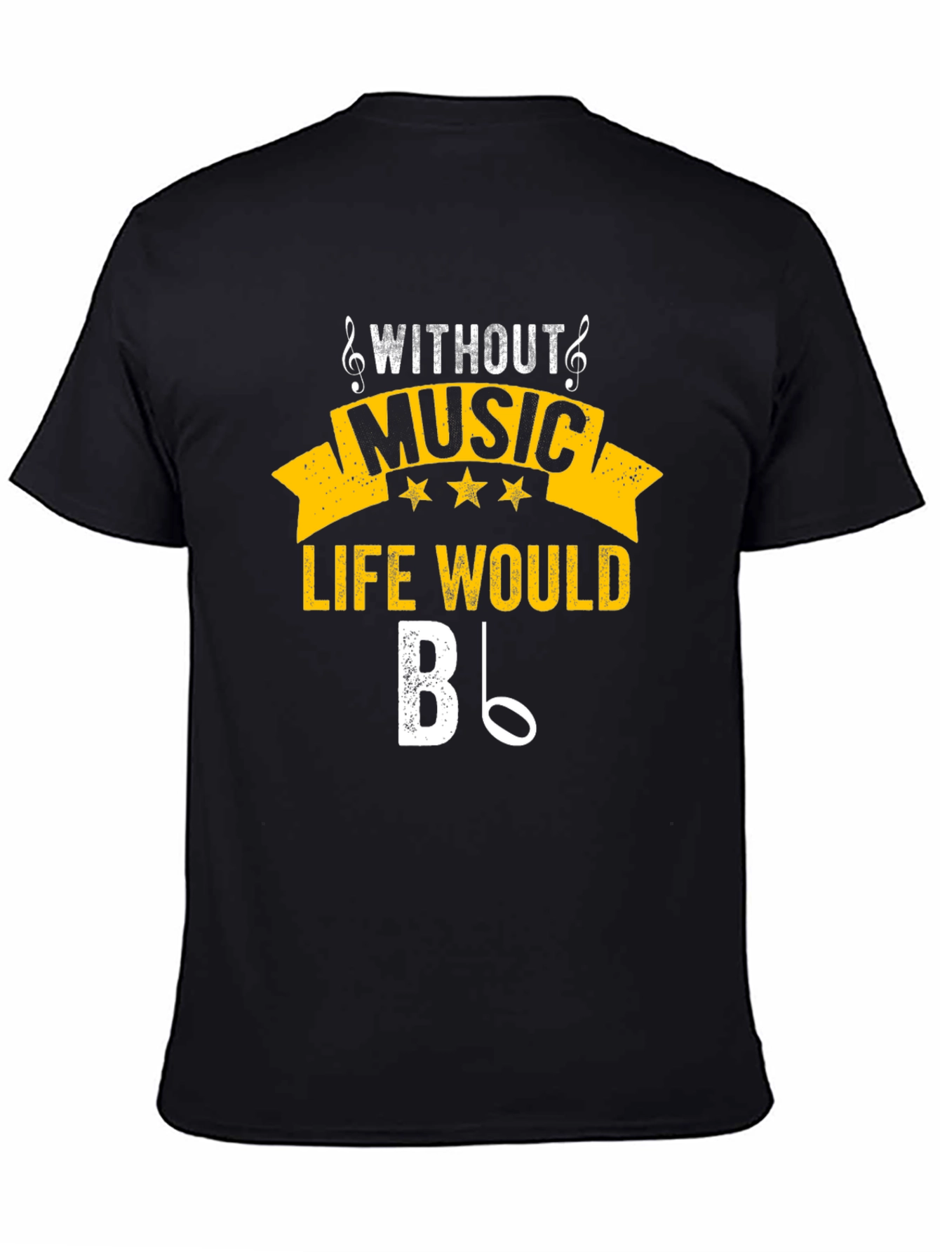 Music Lover T-Shirt: Life Without Music B Flat