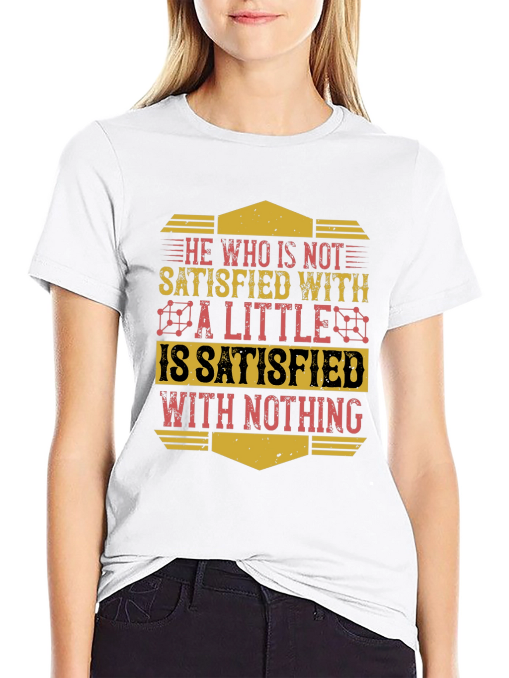 Motivational Mens Graphic T-Shirt - Satisfaction Quote