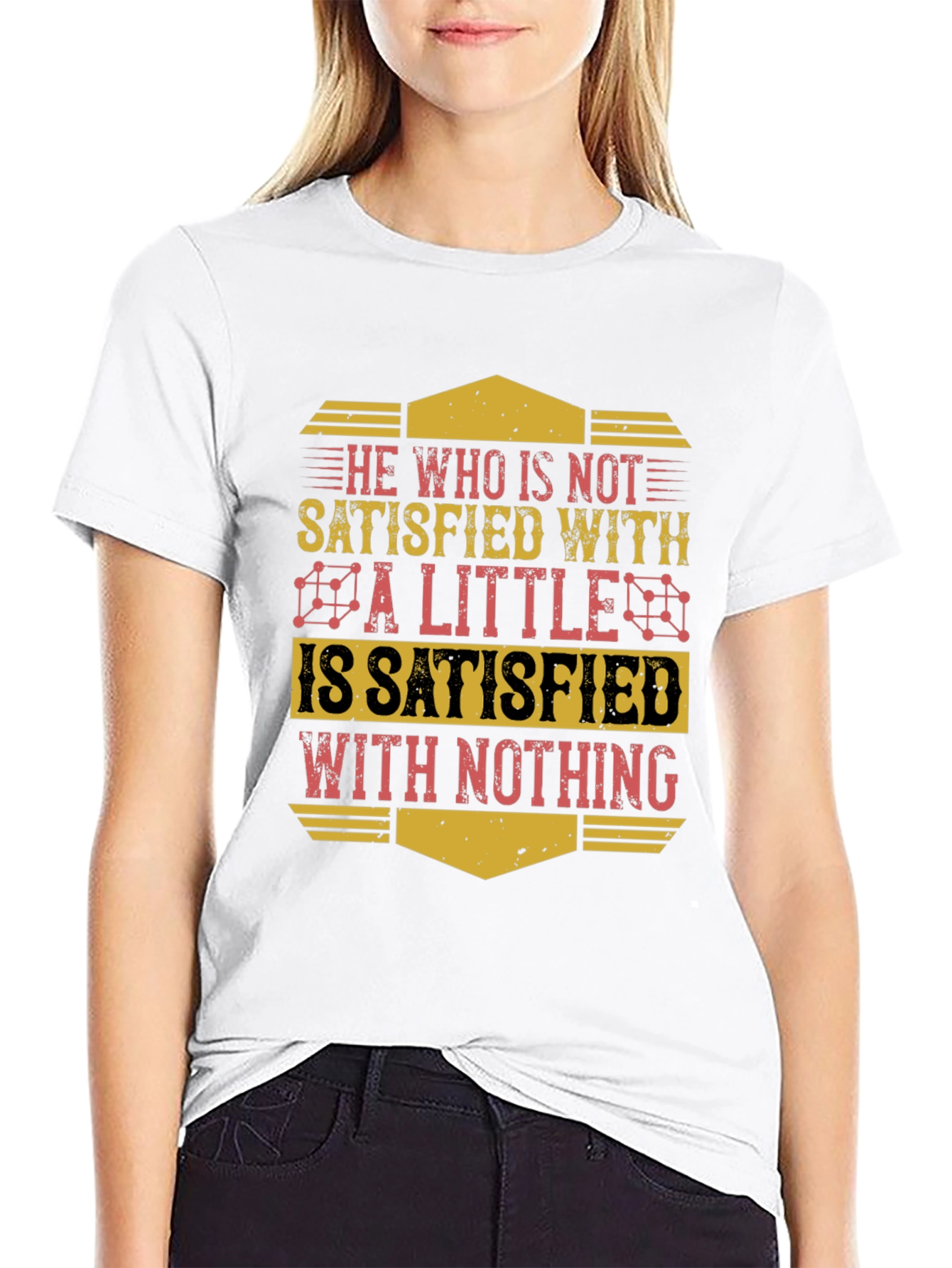 Motivational Mens Graphic T-Shirt - Satisfaction Quote
