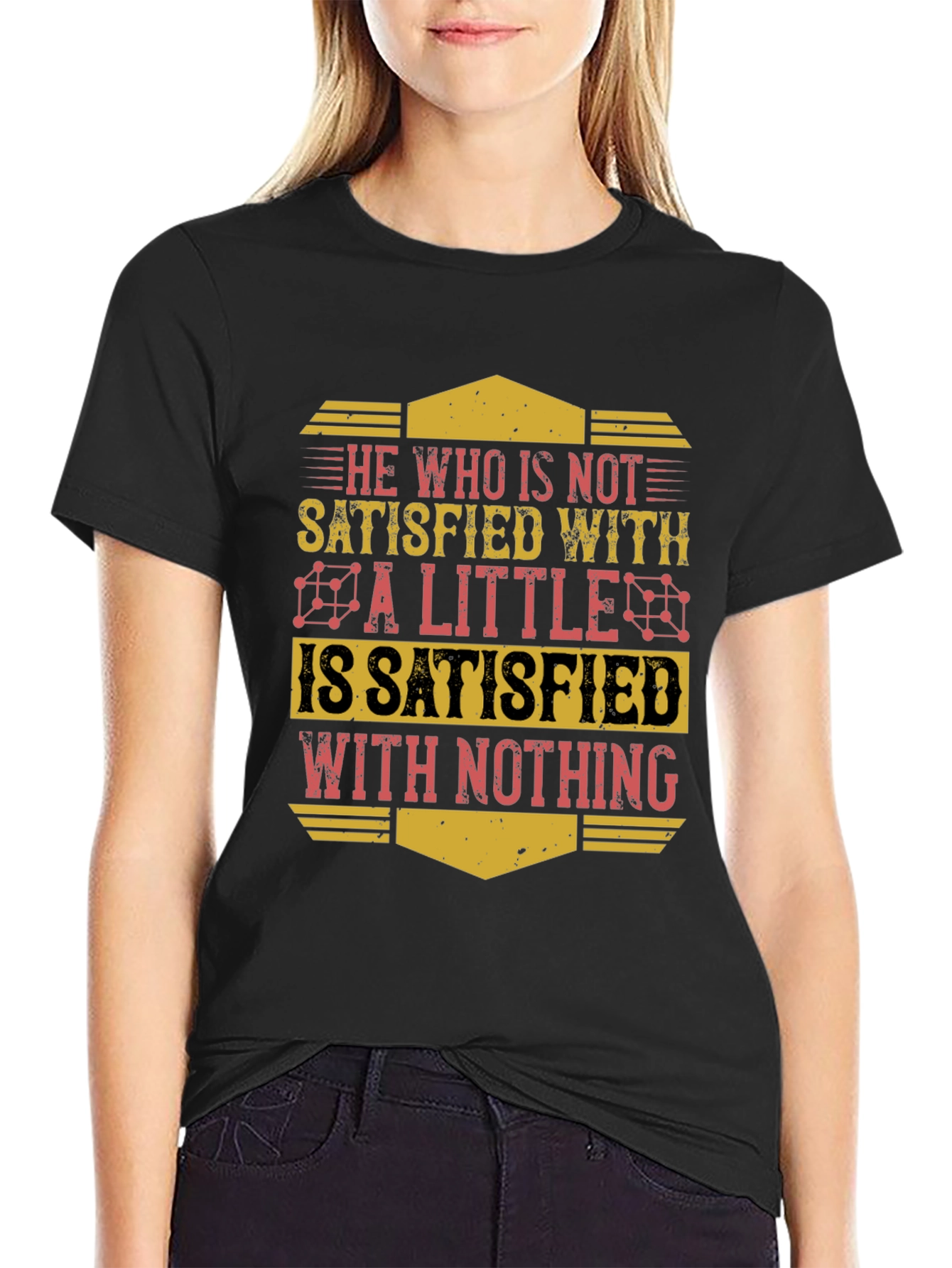 Motivational Mens Graphic T-Shirt - Satisfaction Quote
