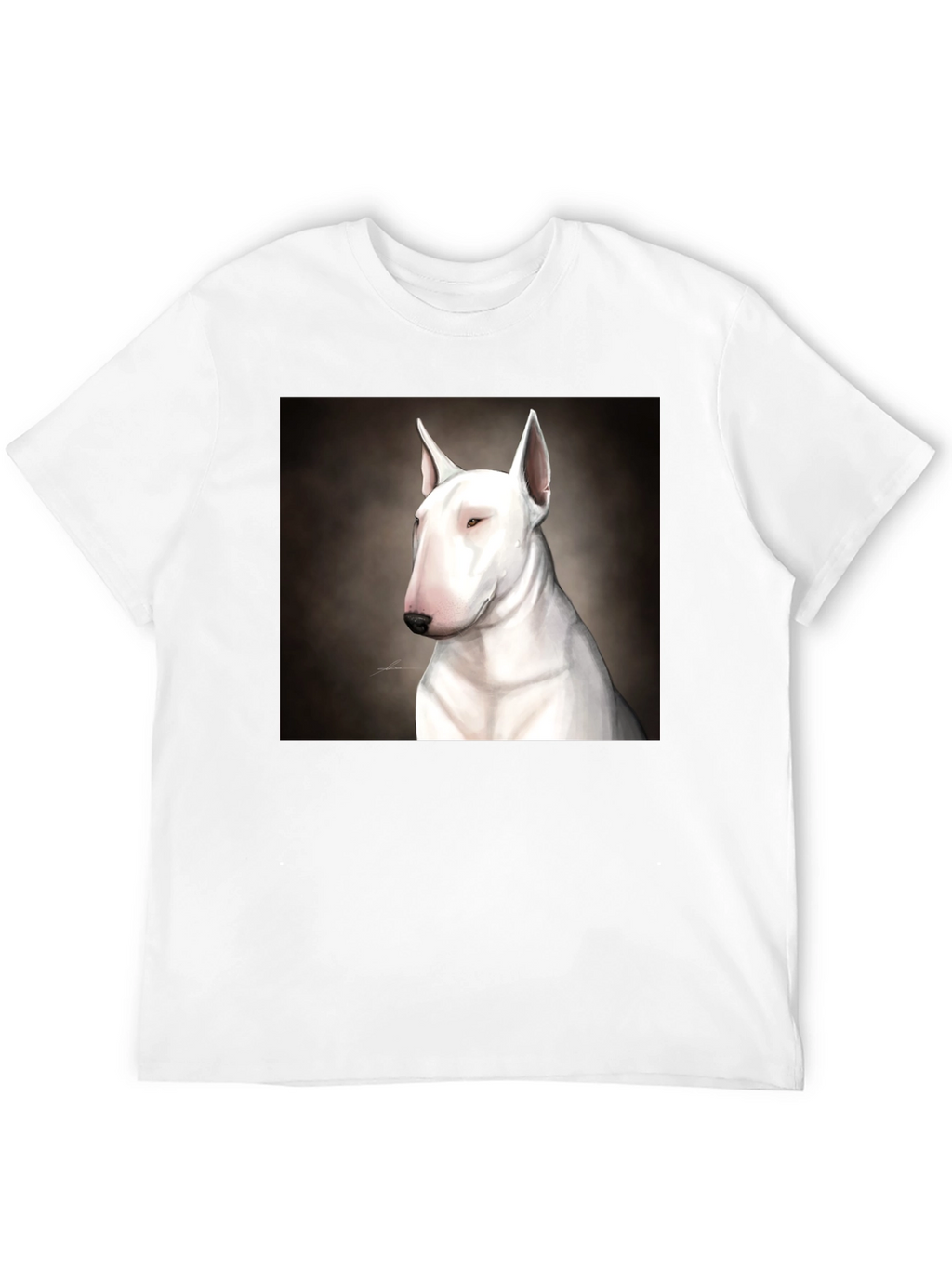 Bull Terrier Dog Graphic Black T-Shirt