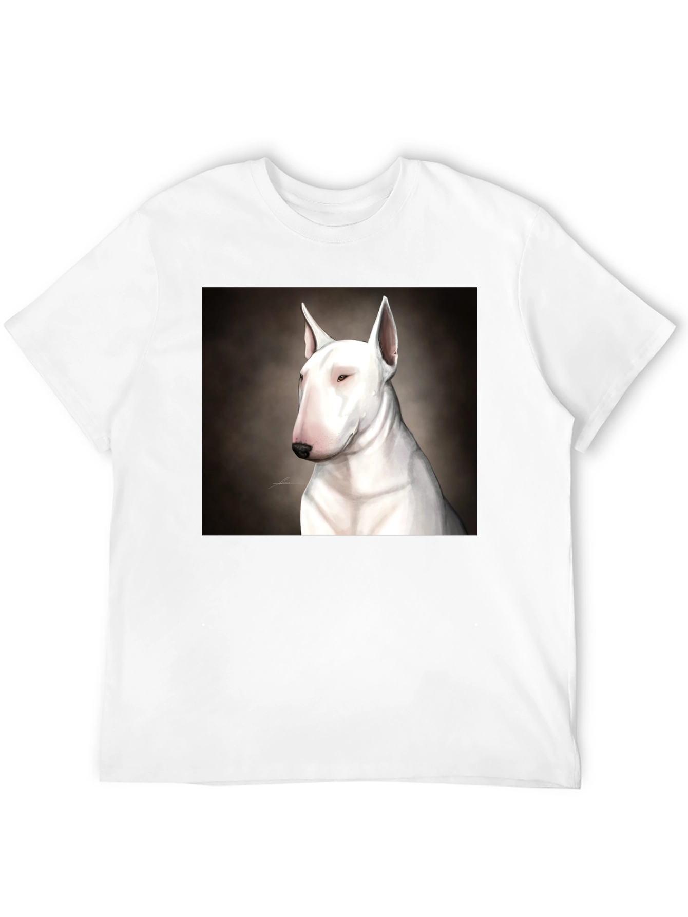 Bull Terrier Dog Graphic Black T-Shirt