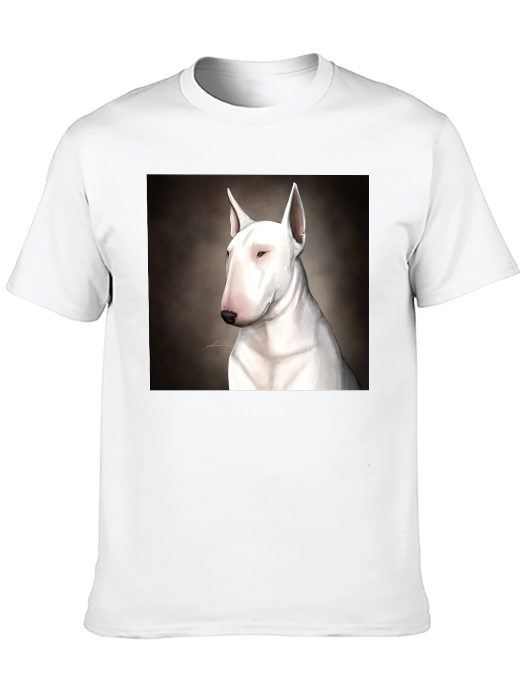 Bull Terrier Dog Graphic Black T-Shirt