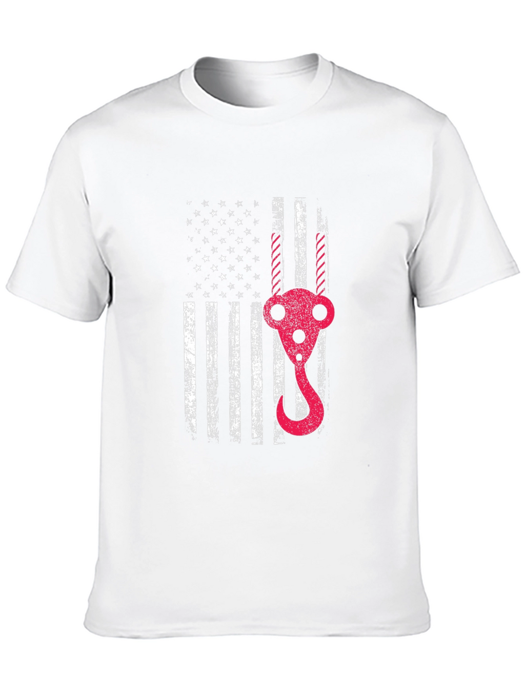 USA Flag Crane Operator T-Shirt - Patriotic Gift