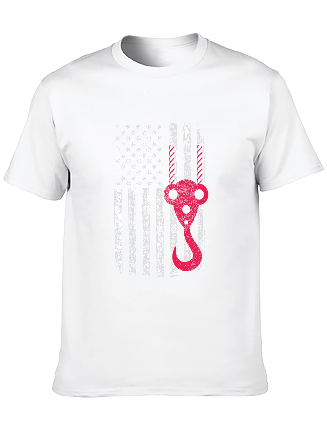 USA Flag Crane Operator T-Shirt - Patriotic Gift