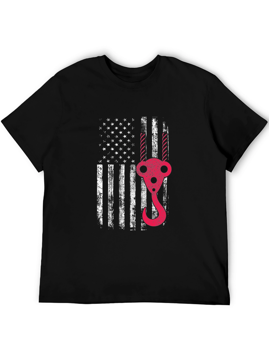 USA Flag Crane Operator T-Shirt - Patriotic Gift