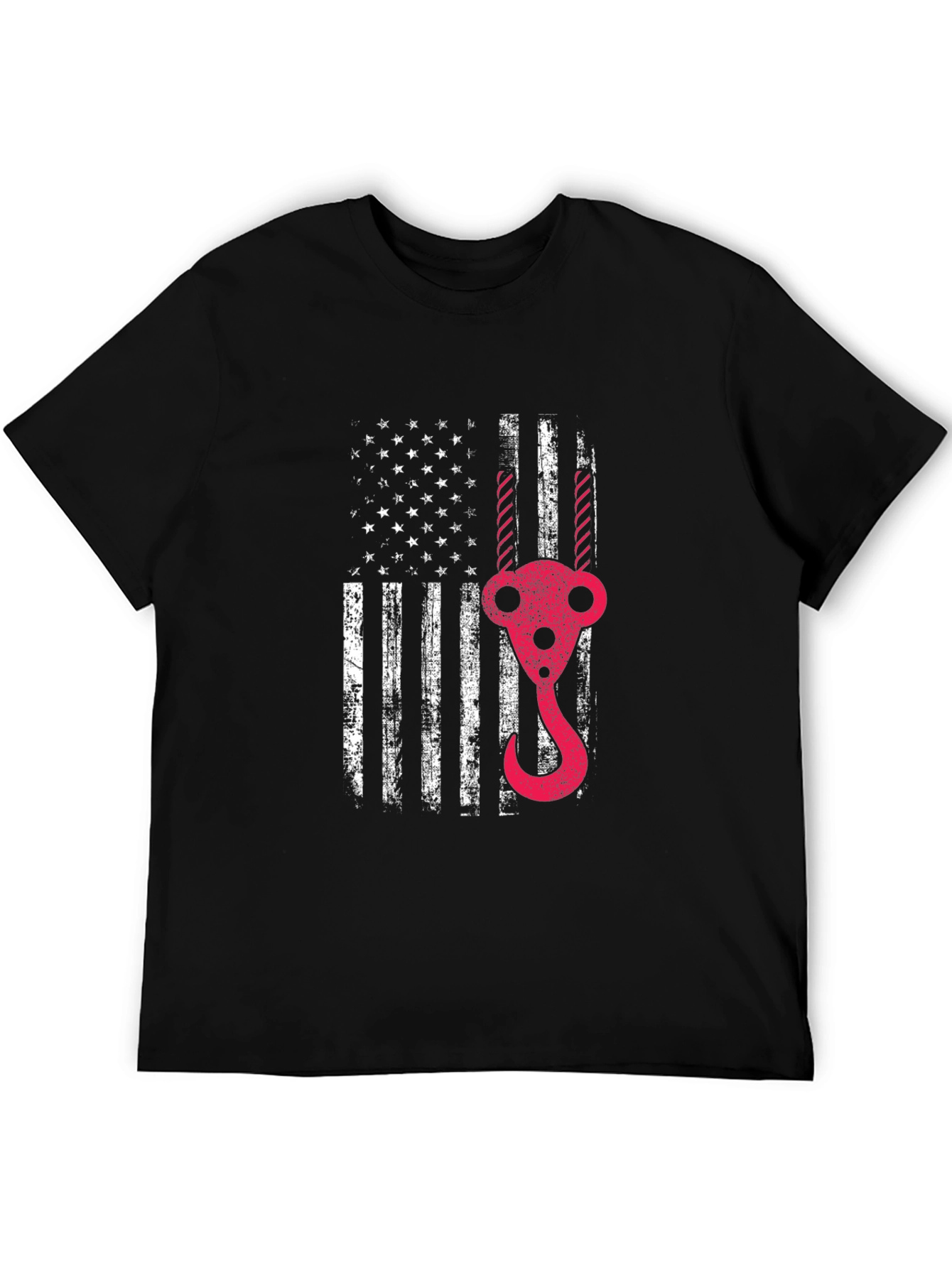 USA Flag Crane Operator T-Shirt - Patriotic Gift