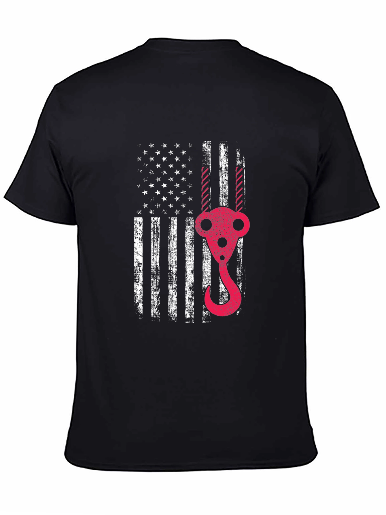 USA Flag Crane Operator T-Shirt - Patriotic Gift