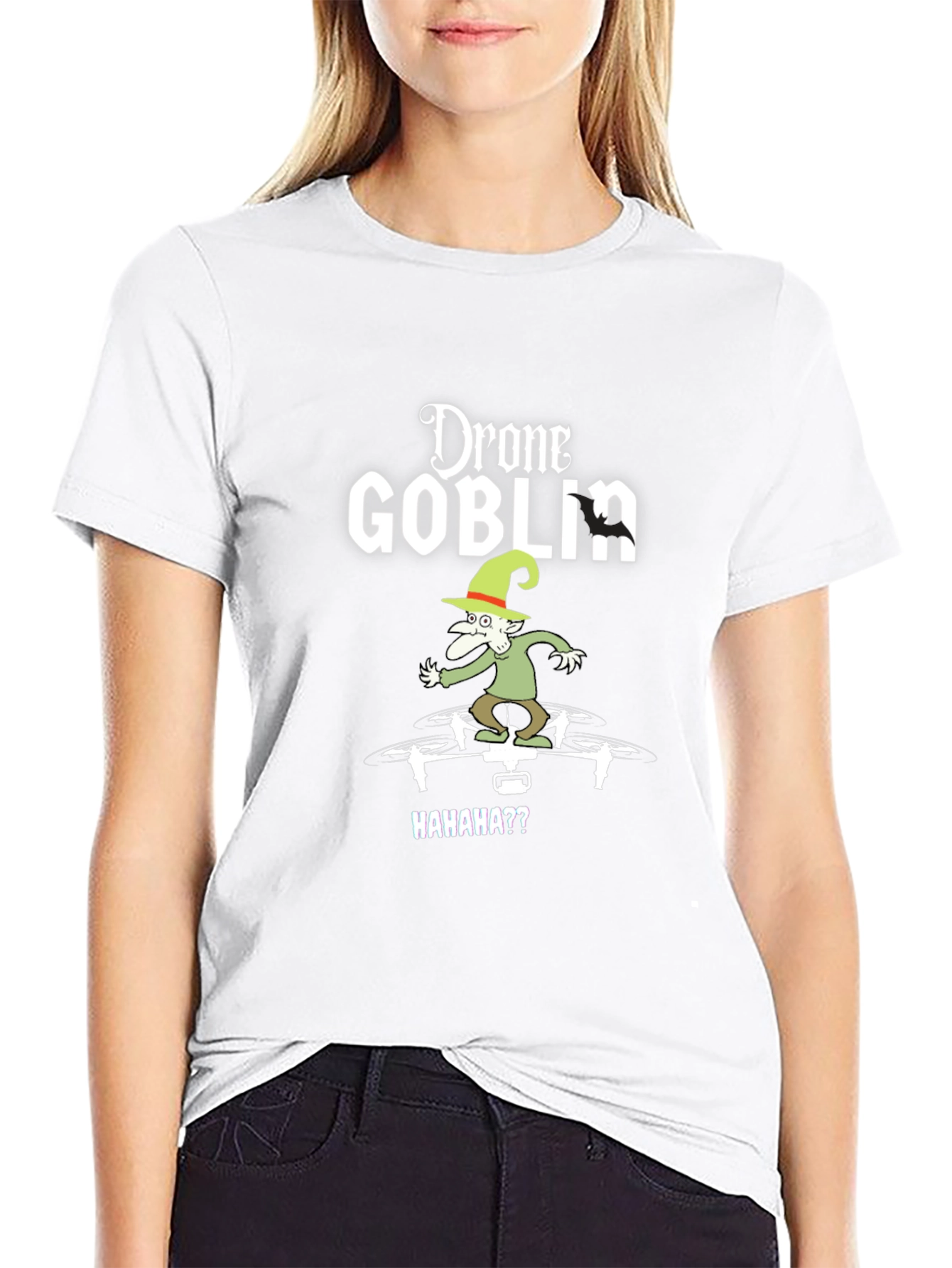 Drone Goblin Graphic Tee - Black Cotton T-Shirt