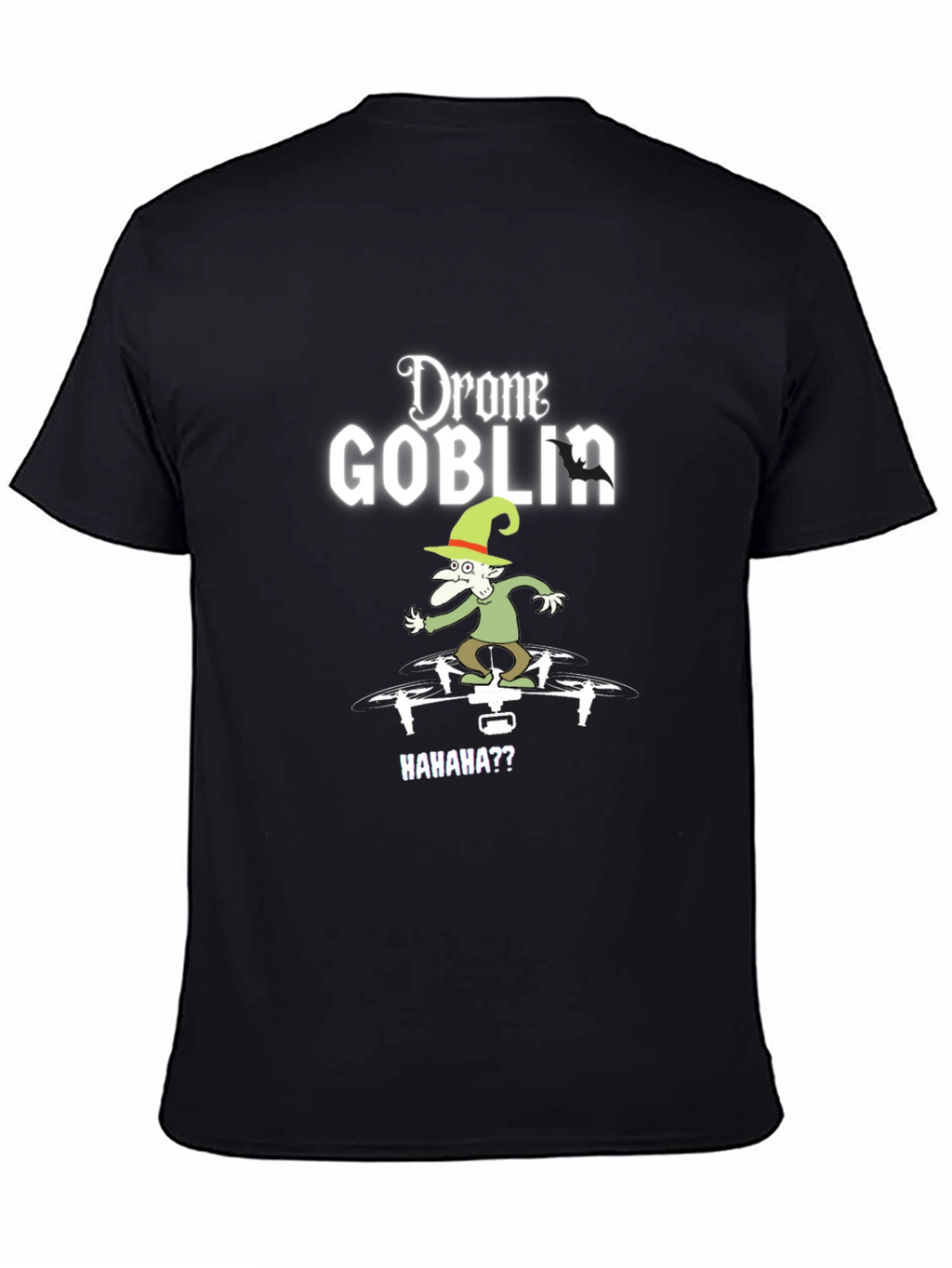 Drone Goblin Graphic Tee - Black Cotton T-Shirt