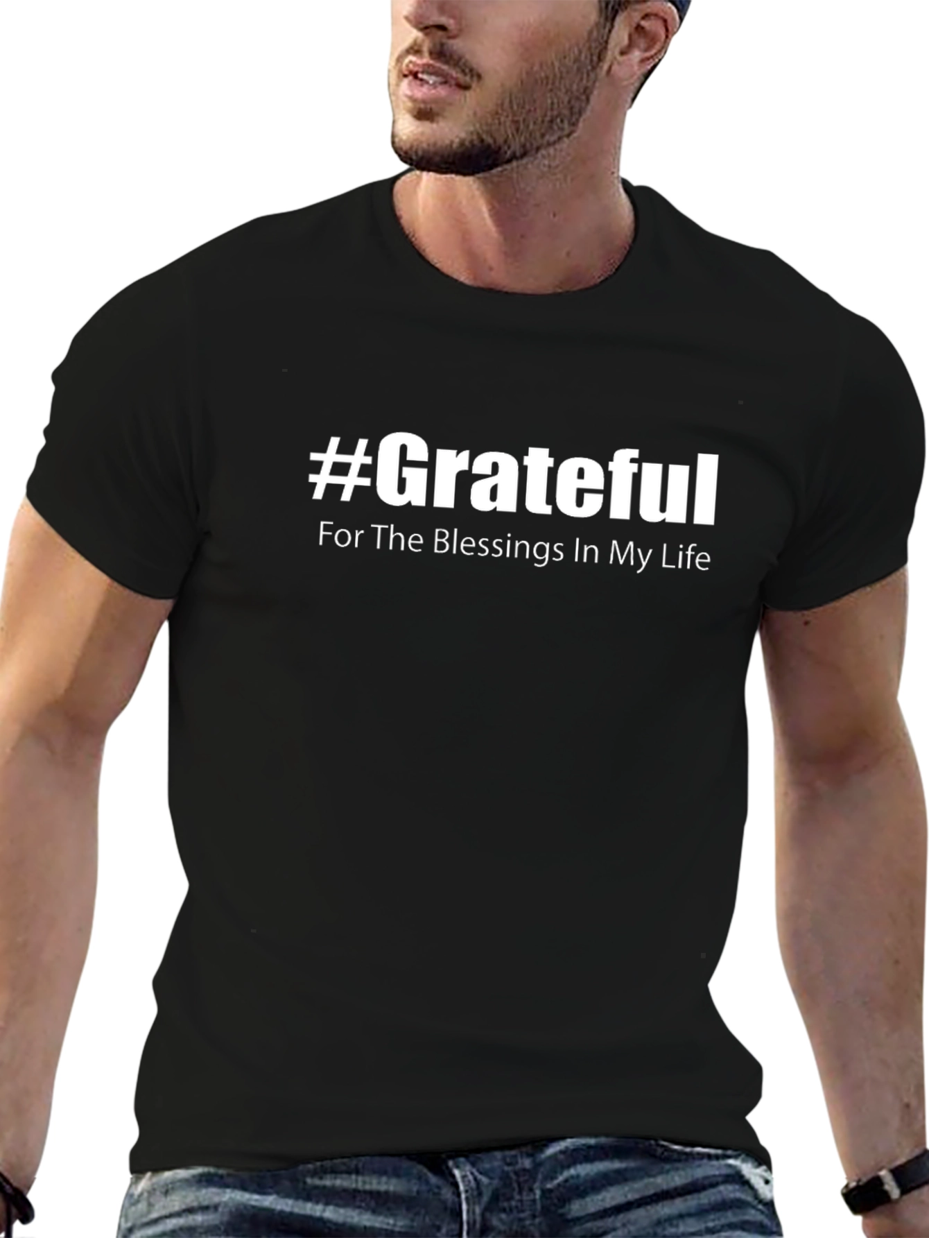 Grateful Blessings Black Graphic Tee