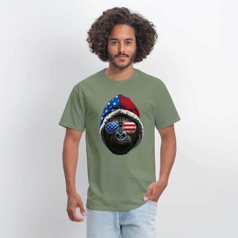 4th Of July Gorilla Lover USA American Flag