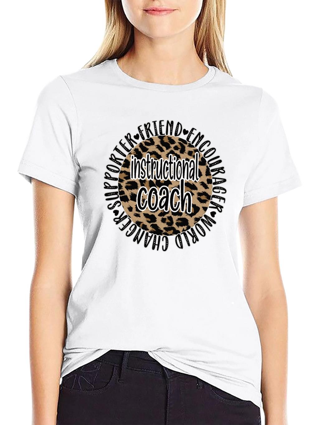 Instructional Coach Leopard Print T-Shirt