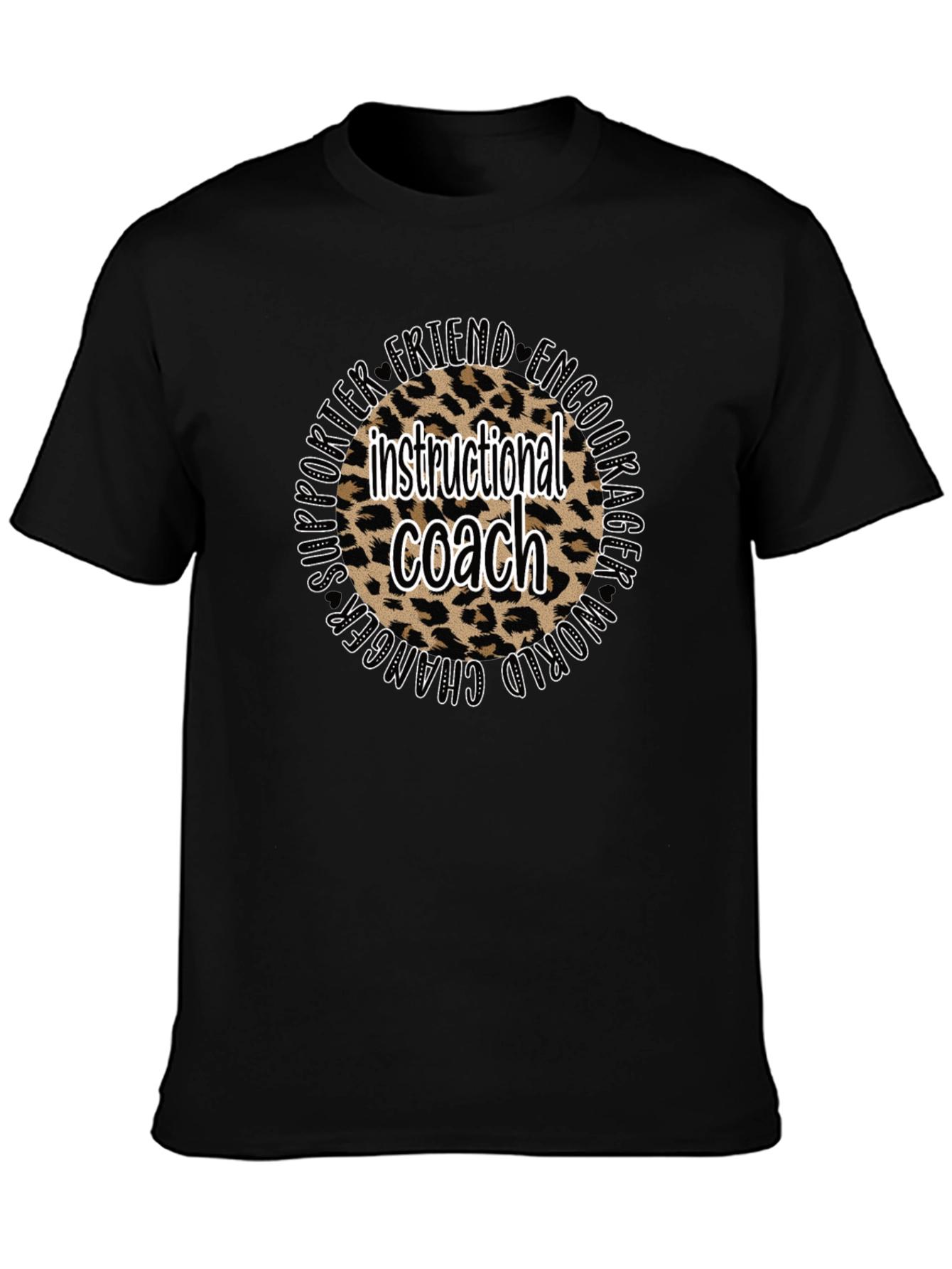 Instructional Coach Leopard Print T-Shirt