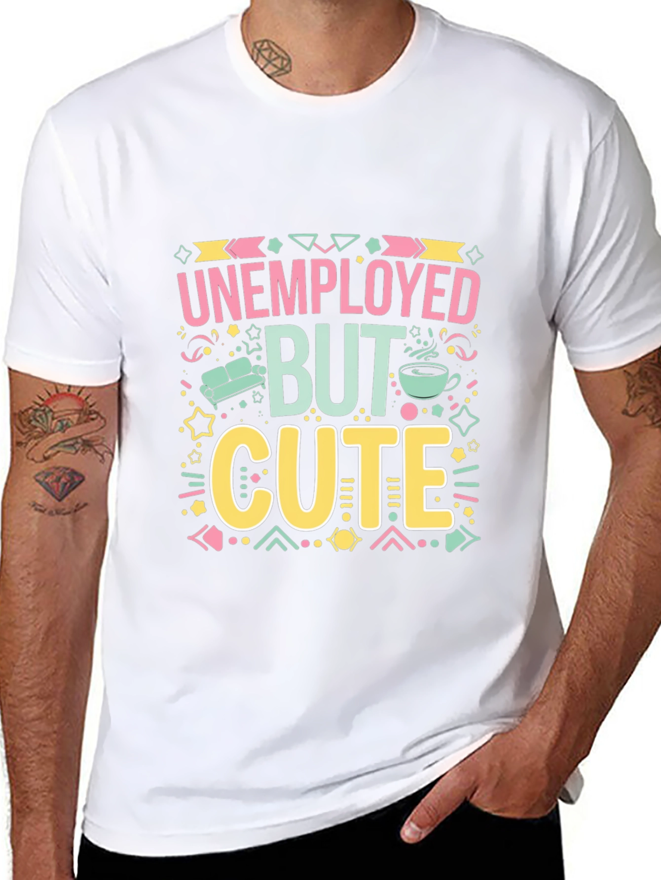Unemployed But Cute Graphic Tee