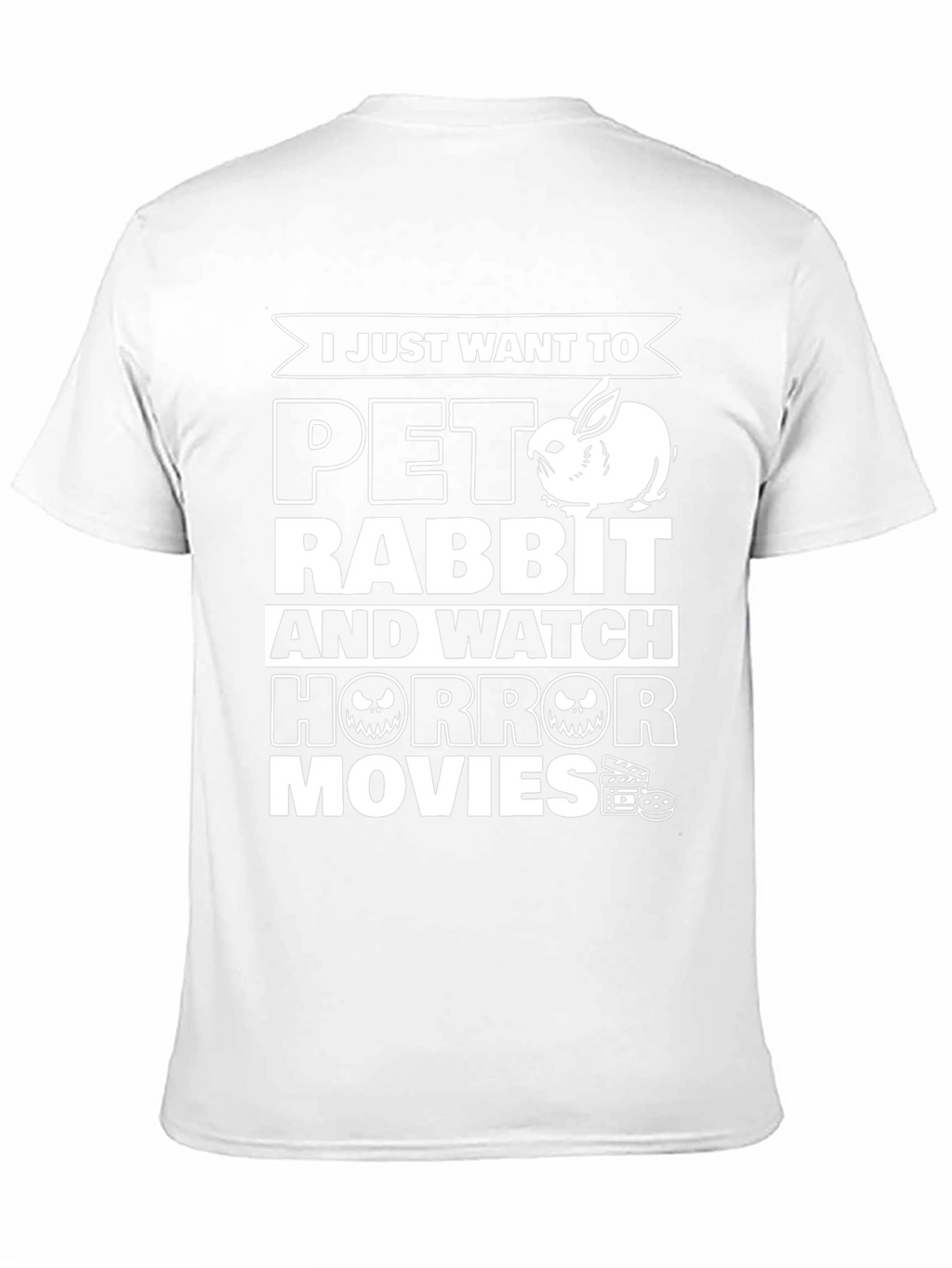 Pet Rabbit & Horror Movies T-Shirt