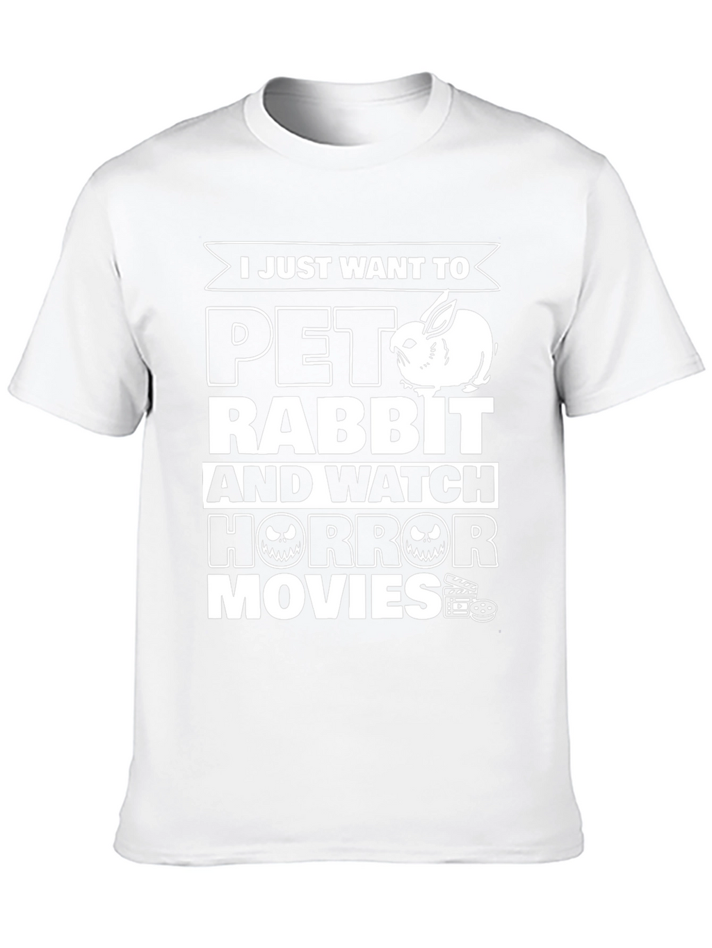 Pet Rabbit & Horror Movies T-Shirt