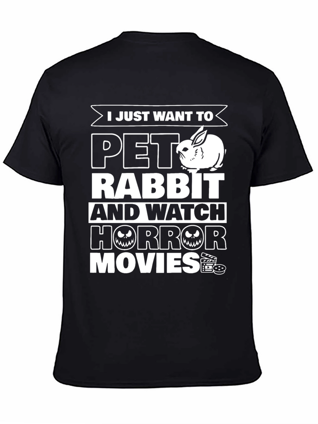 Pet Rabbit & Horror Movies T-Shirt