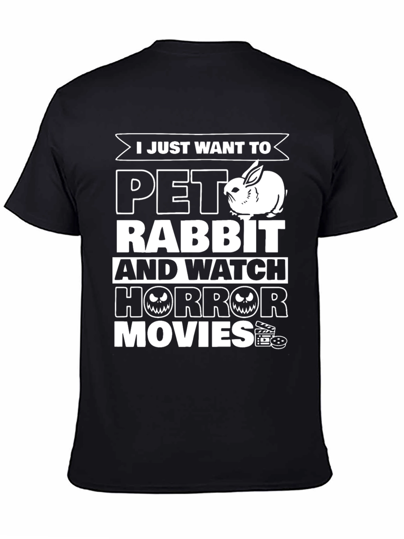 Pet Rabbit & Horror Movies T-Shirt