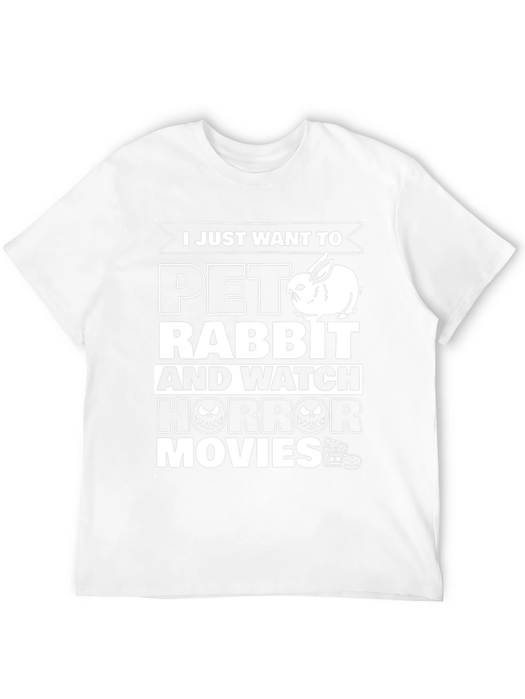Pet Rabbit & Horror Movies T-Shirt