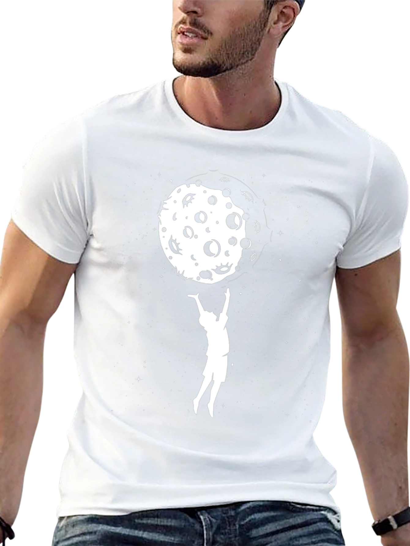 Catch the Moon T-Shirt - Black Graphic Tee