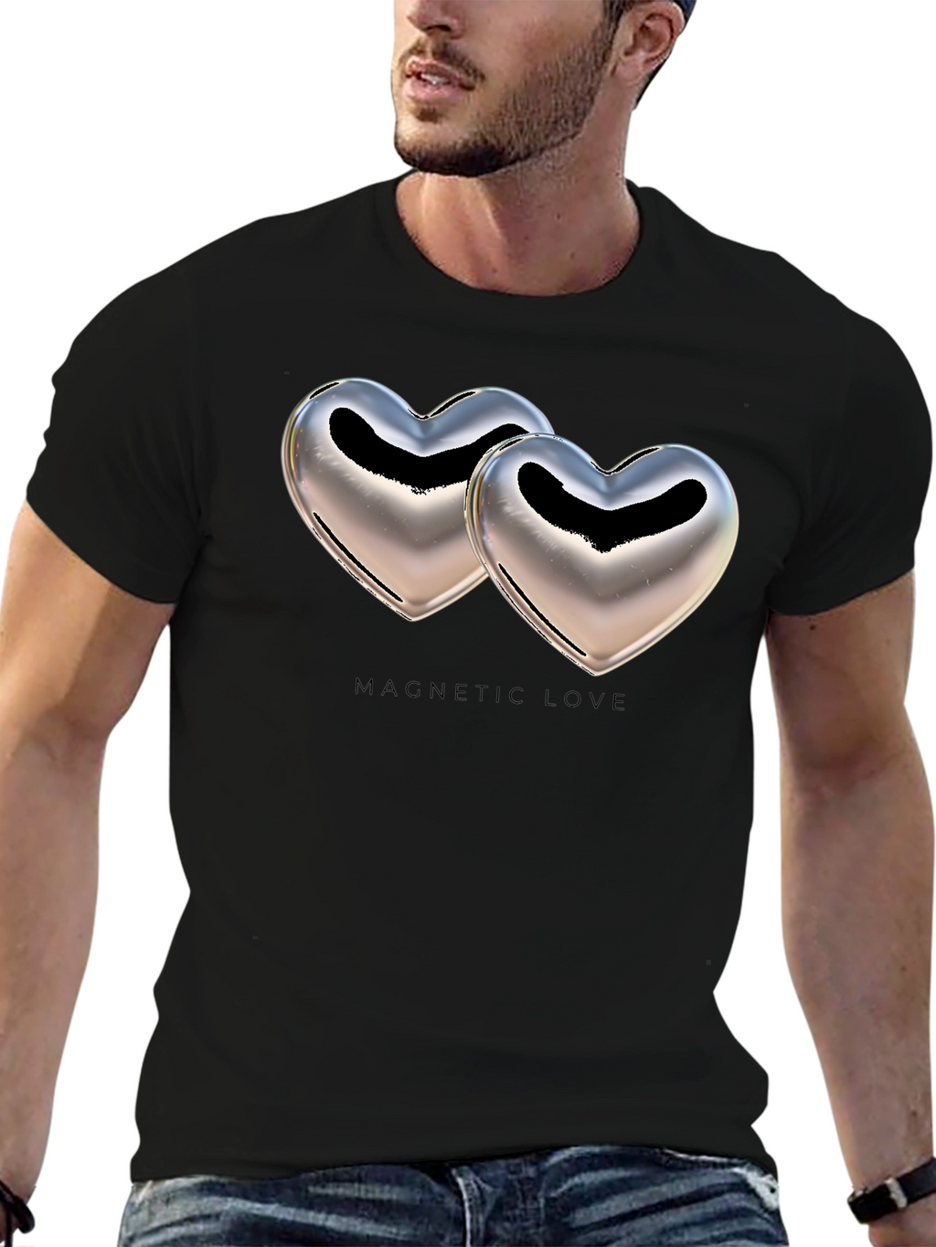 Magnetic Love Graphic T-Shirt