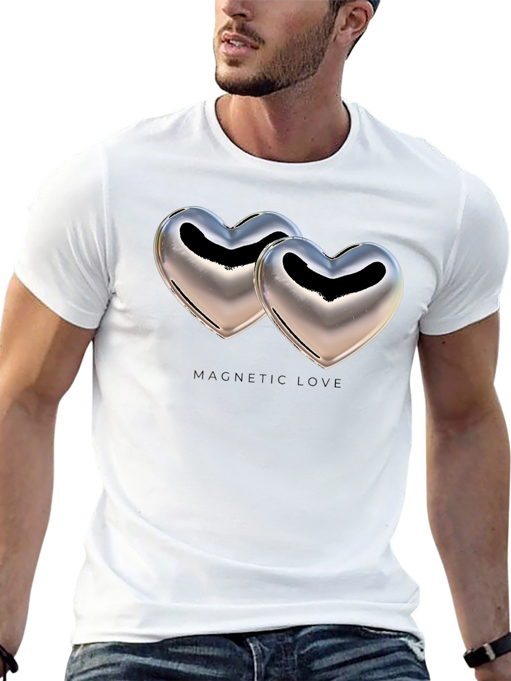 Magnetic Love Graphic T-Shirt