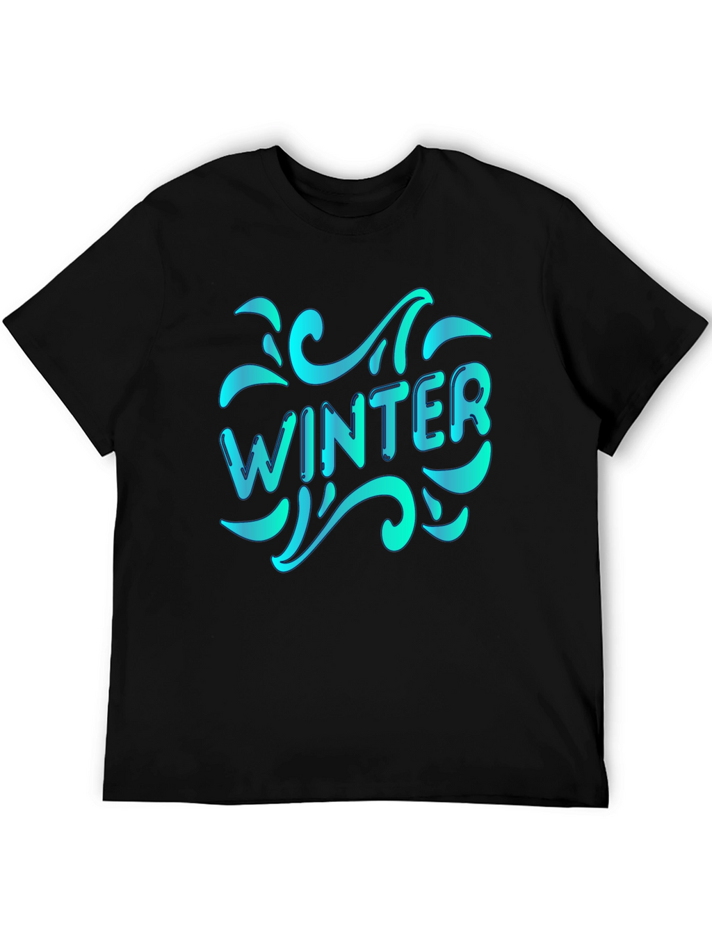 Winter Themed Black T-Shirt