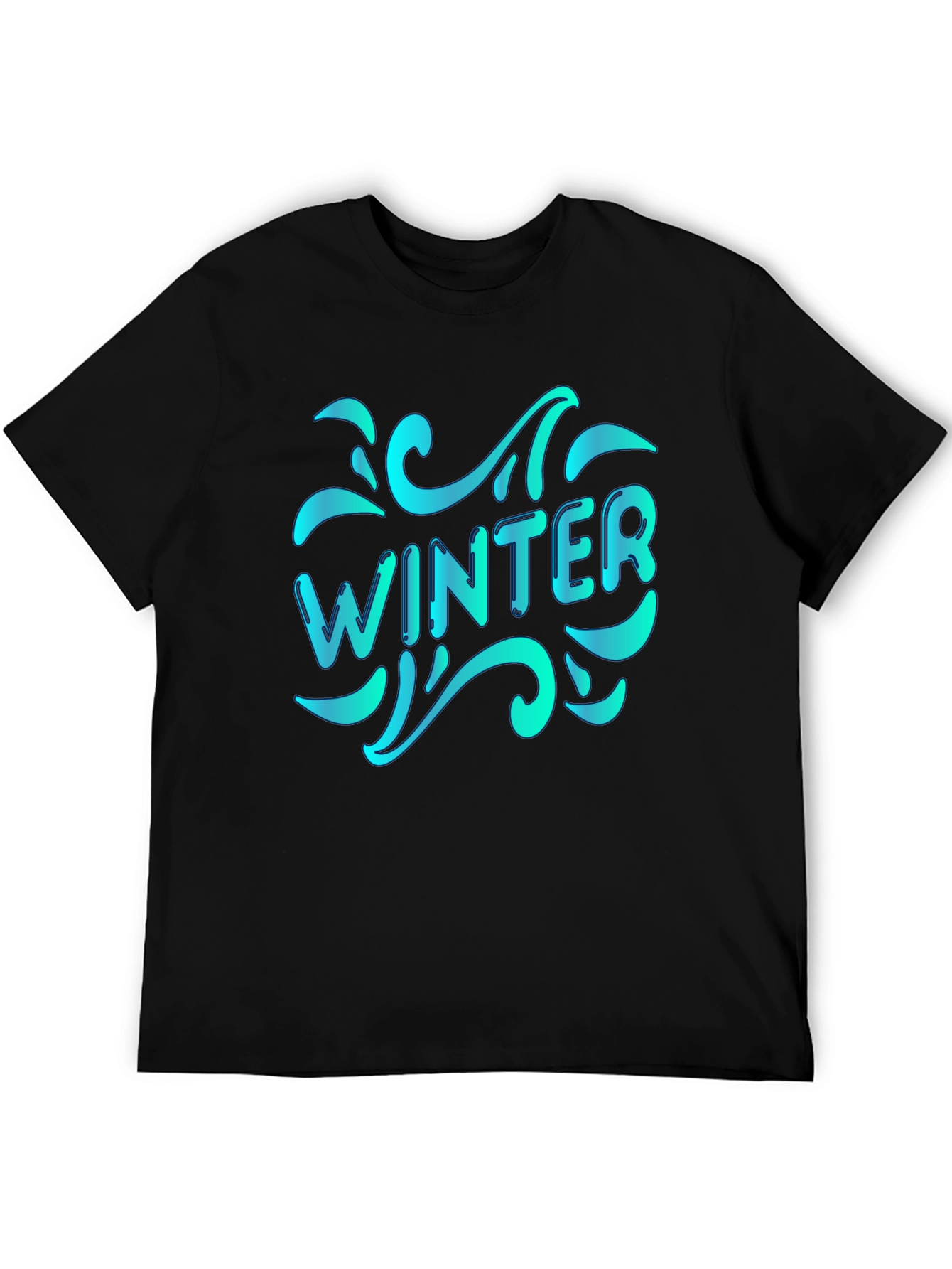 Winter Themed Black T-Shirt