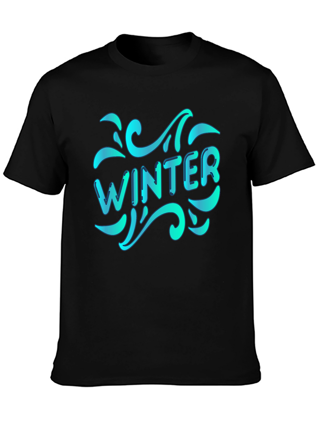 Winter Themed Black T-Shirt