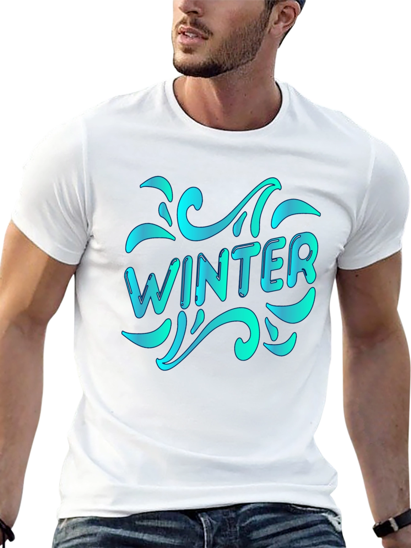 Winter Themed Black T-Shirt