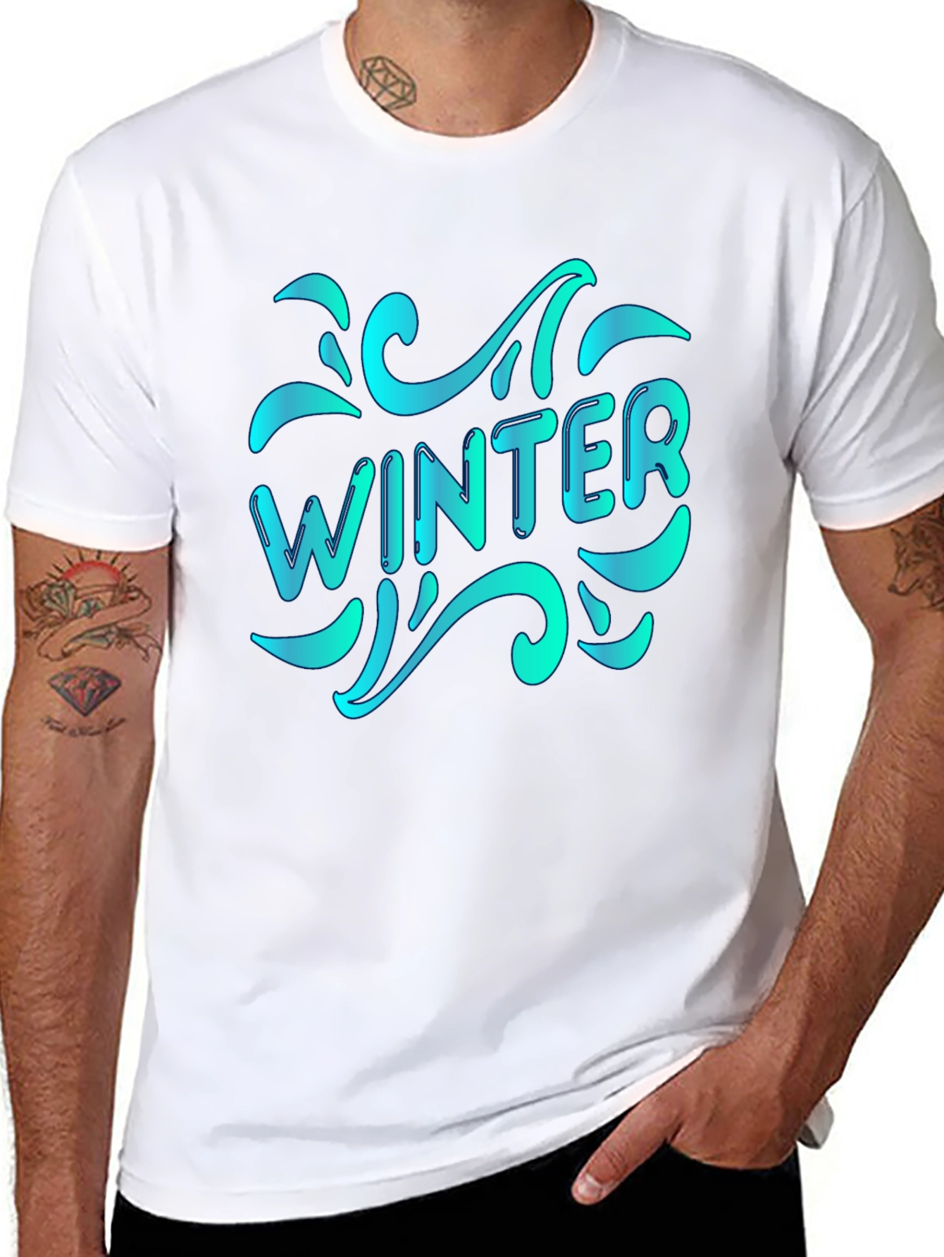 Winter Themed Black T-Shirt