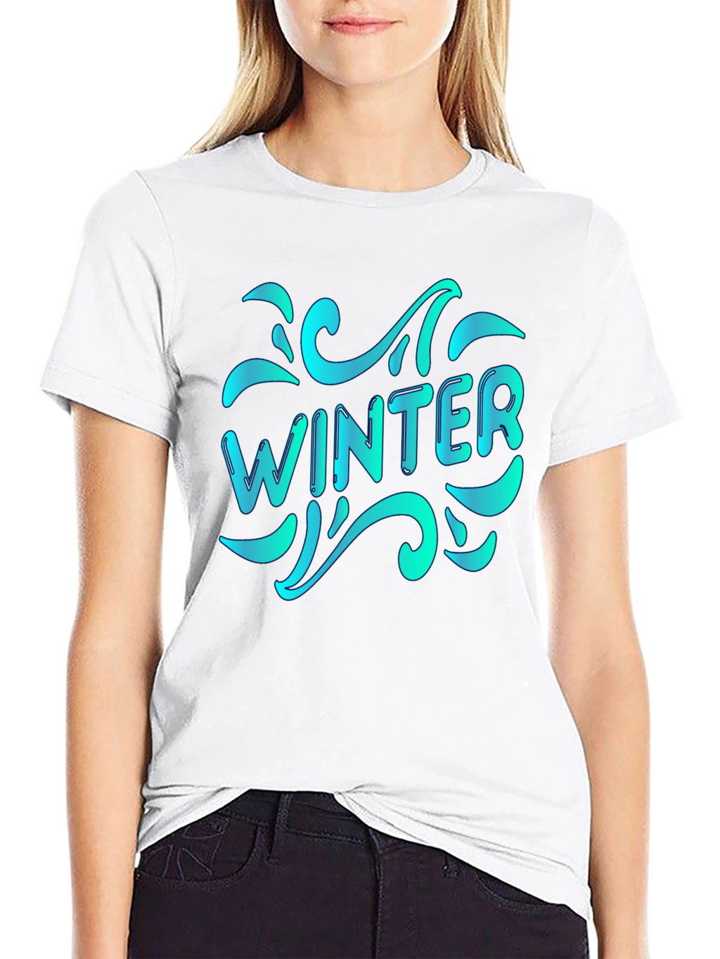 Winter Themed Black T-Shirt