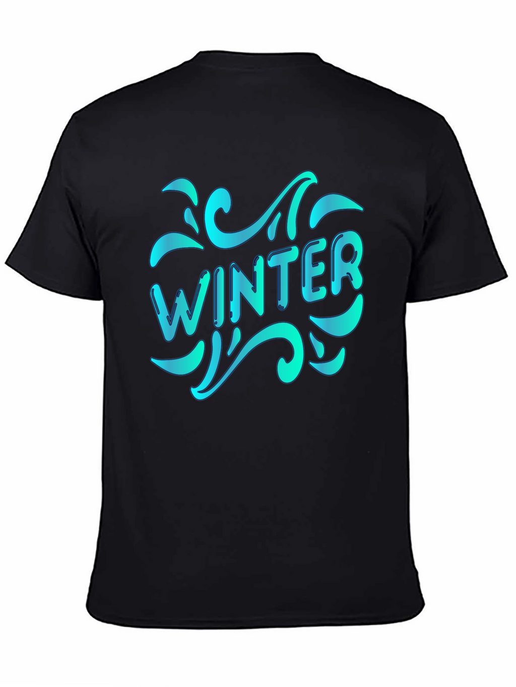 Winter Themed Black T-Shirt