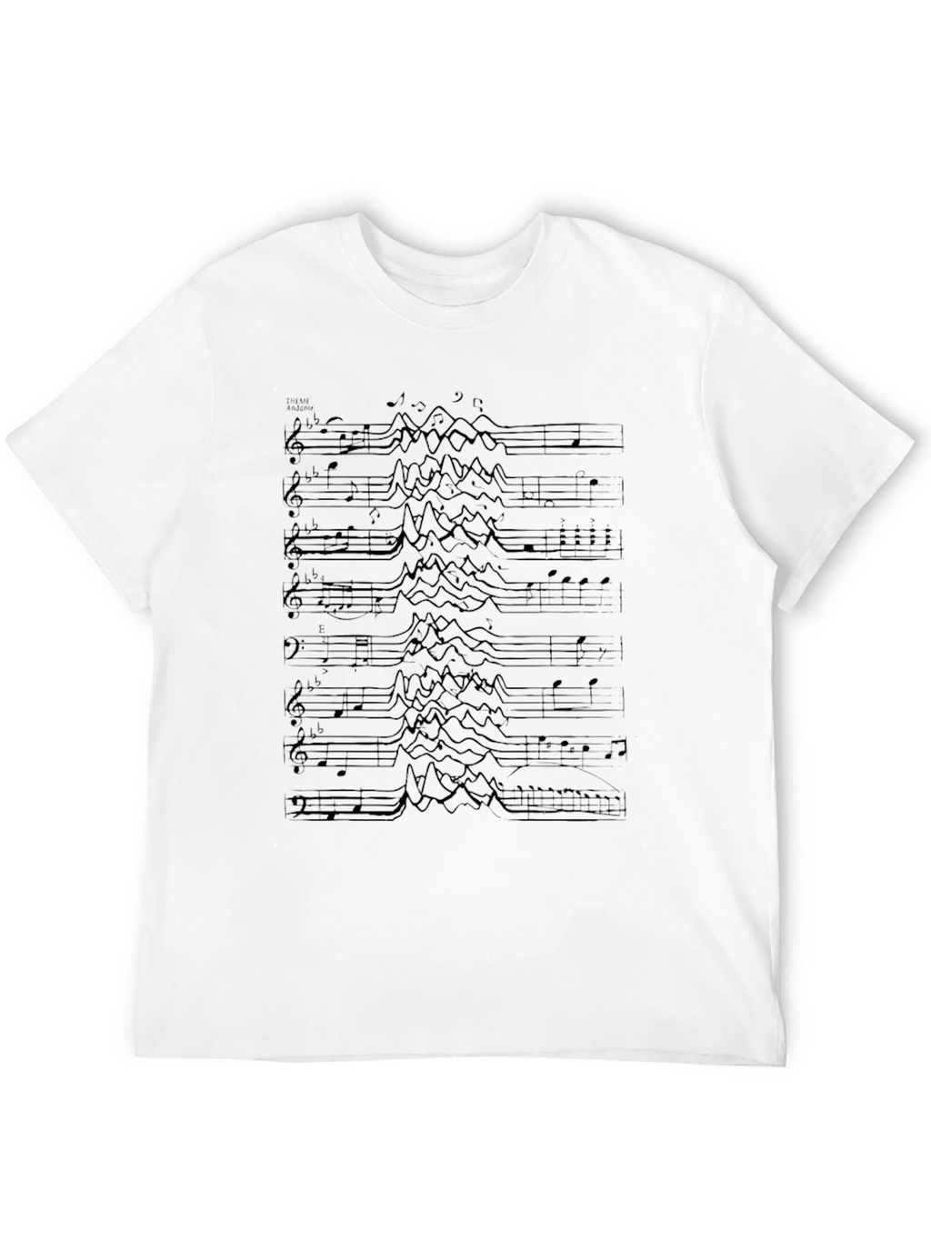 Music Notes Graphic Tee - Unique Design