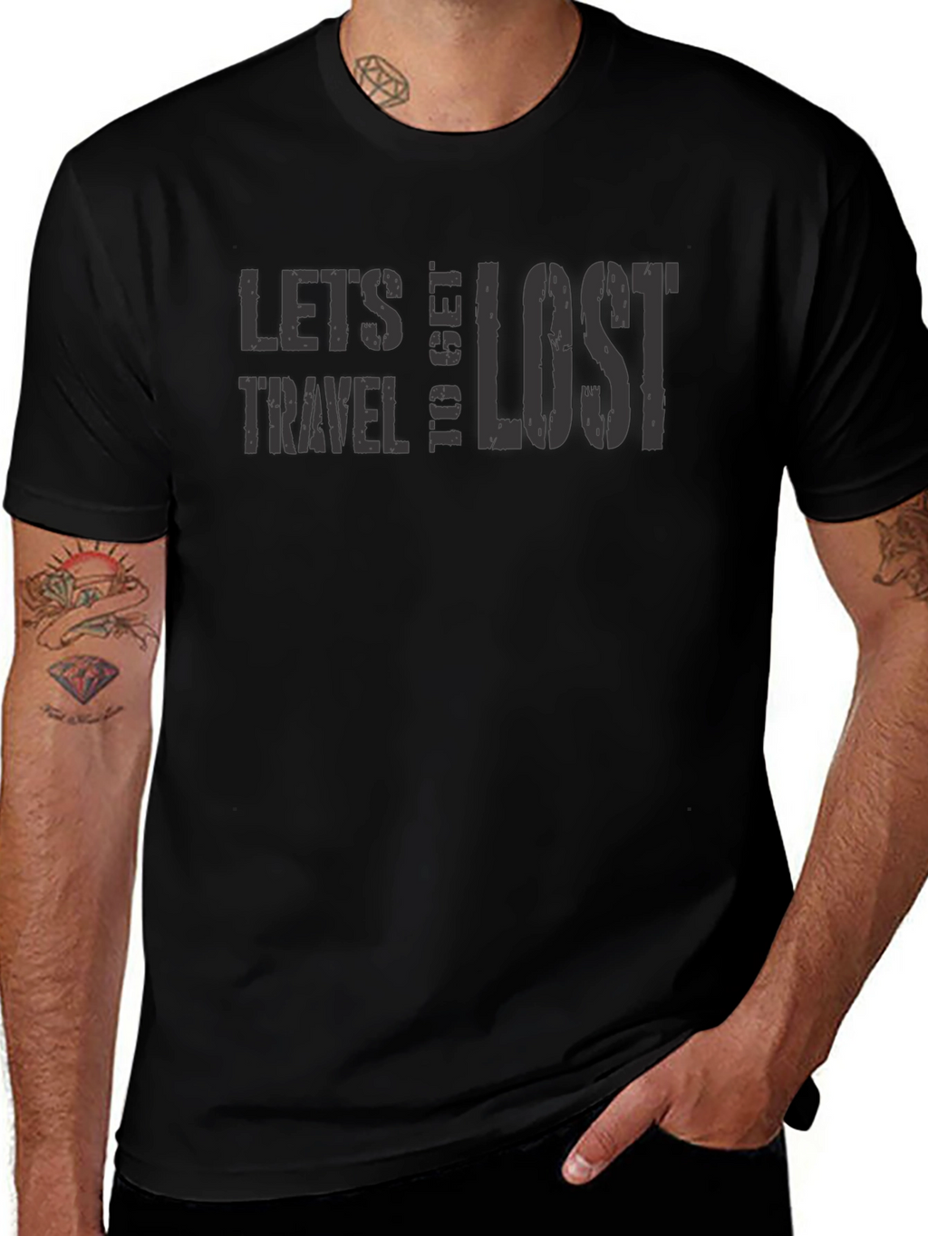 Lets Travel To Get Lost Graphic T-Shirt
