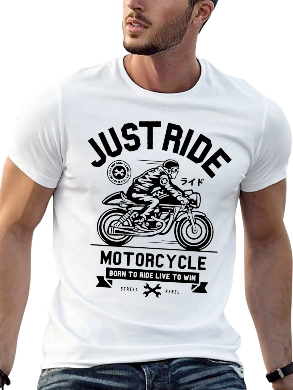Just Ride Motorcycle T-Shirt - Street Rebel Style