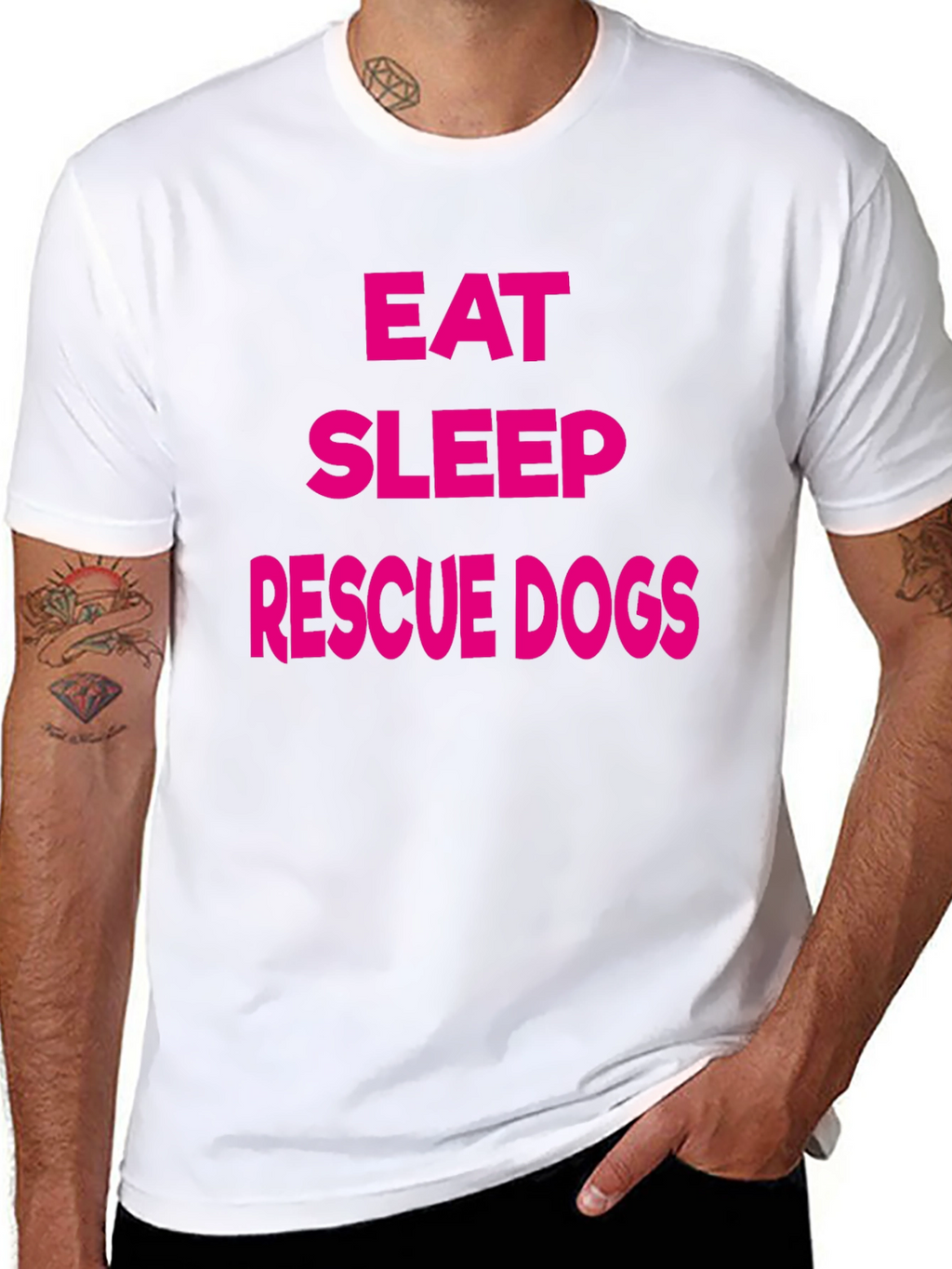 Eat Sleep Rescue Dogs Graphic Tee
