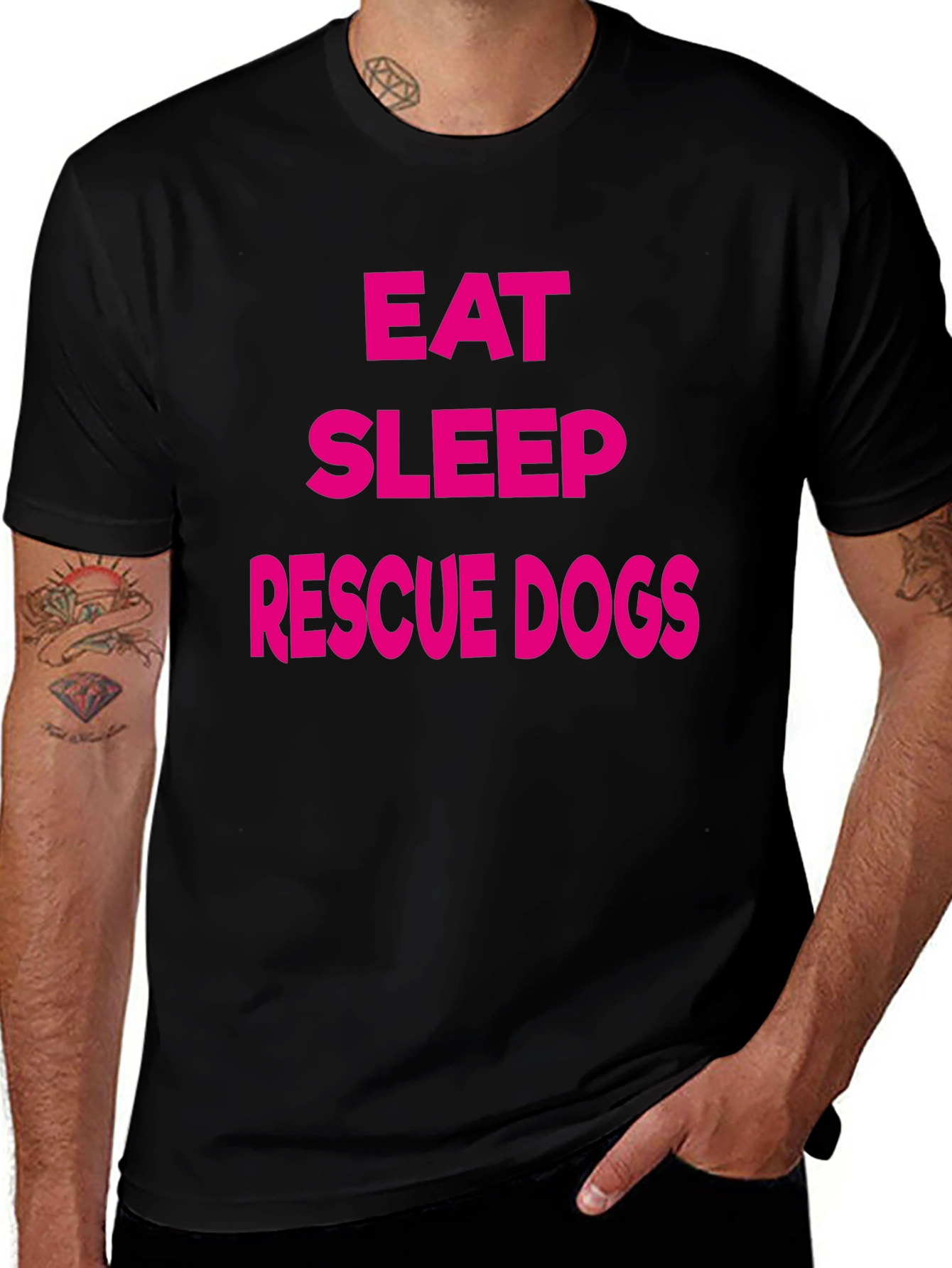 Eat Sleep Rescue Dogs Graphic Tee